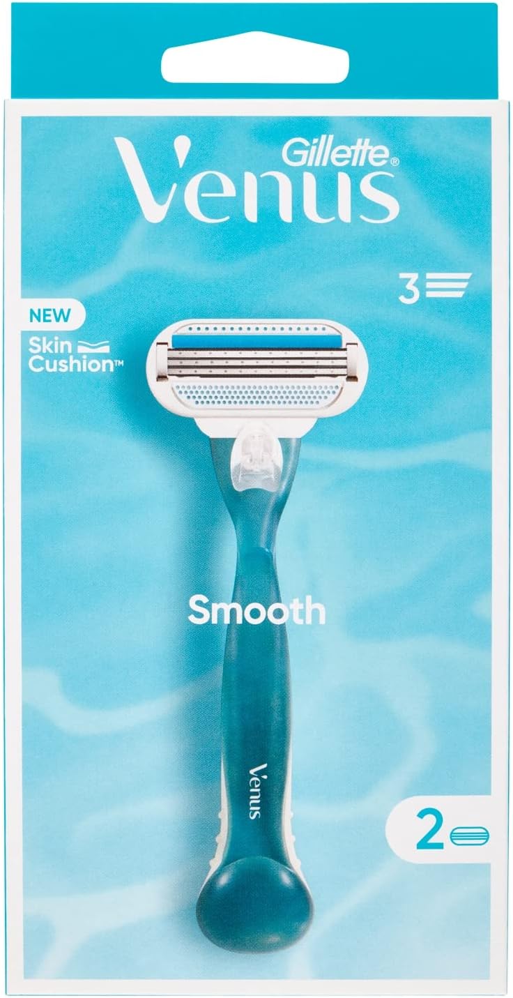 Gillette Venus Smooth razor for women, women's razor + 2 razor blades
