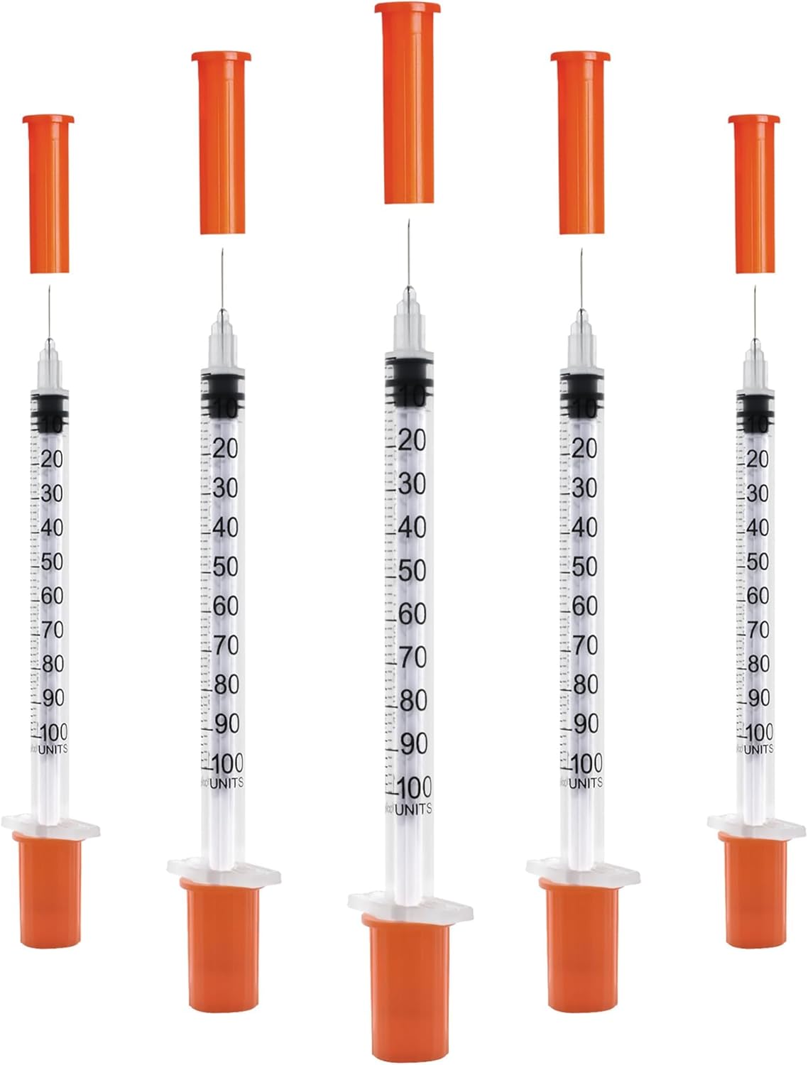 U-100 1cc 31g 5/16" (8mm) Syringes, Individually Wrapped Pack of 20