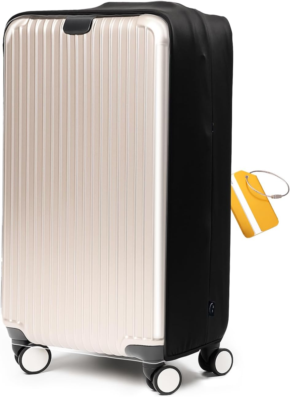 OrgaWise Clear TPU Luggage Cover, for Suitcase TSA Approved Transparent Suitcase Cover Protector Fit 28-30 Inch Luggage