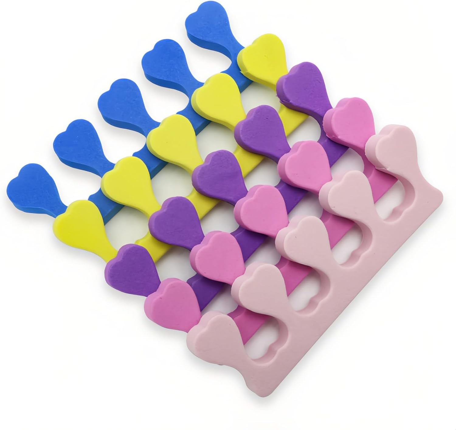 Professional Nail Finger Separator for Toes & Fingers - High-Density Sponge Grippers Prevent Smudging, Reusable Manicure/Pedicure Tool with Flexible Design for Home Salon & Nail Art Beginners 12PCS