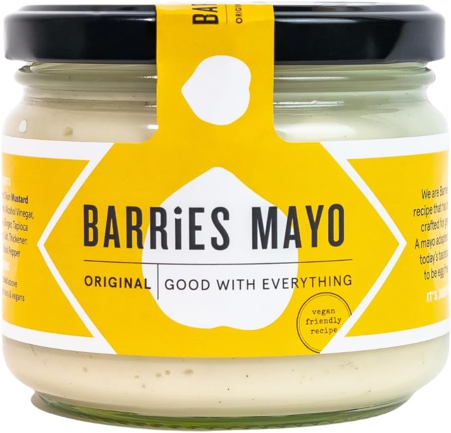 Barrie's Mayo Original Vegan Mayonnaise, Rich & Creamy Traditional-Style Mayo Without Eggs, Family Recipe, Crafted With NO Preservatives or Stabilizers, Pure Plant-Based Spread, 300ml