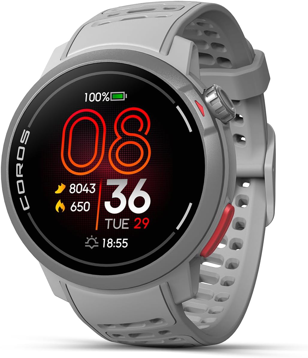 COROS PACE Pro GPS Sport Watch, 1.3-inch AMOLED Touchscreen, Fastest in Class Processor Running Watch, 20 Days Battery Life, Navigation with Global Offline Maps, Sleep Tracking, Running - Gray