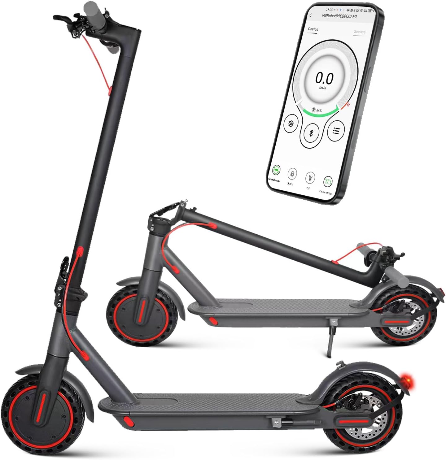 Electric Scooters for Adults, 8.5Inch Electric Scooter, 3 Speed Mode, Foldable Electric Scooters with App, 20-30km Range, Double Braking Escooter, AdultElectricScooter for Teens 25km/h Scooter 350w
