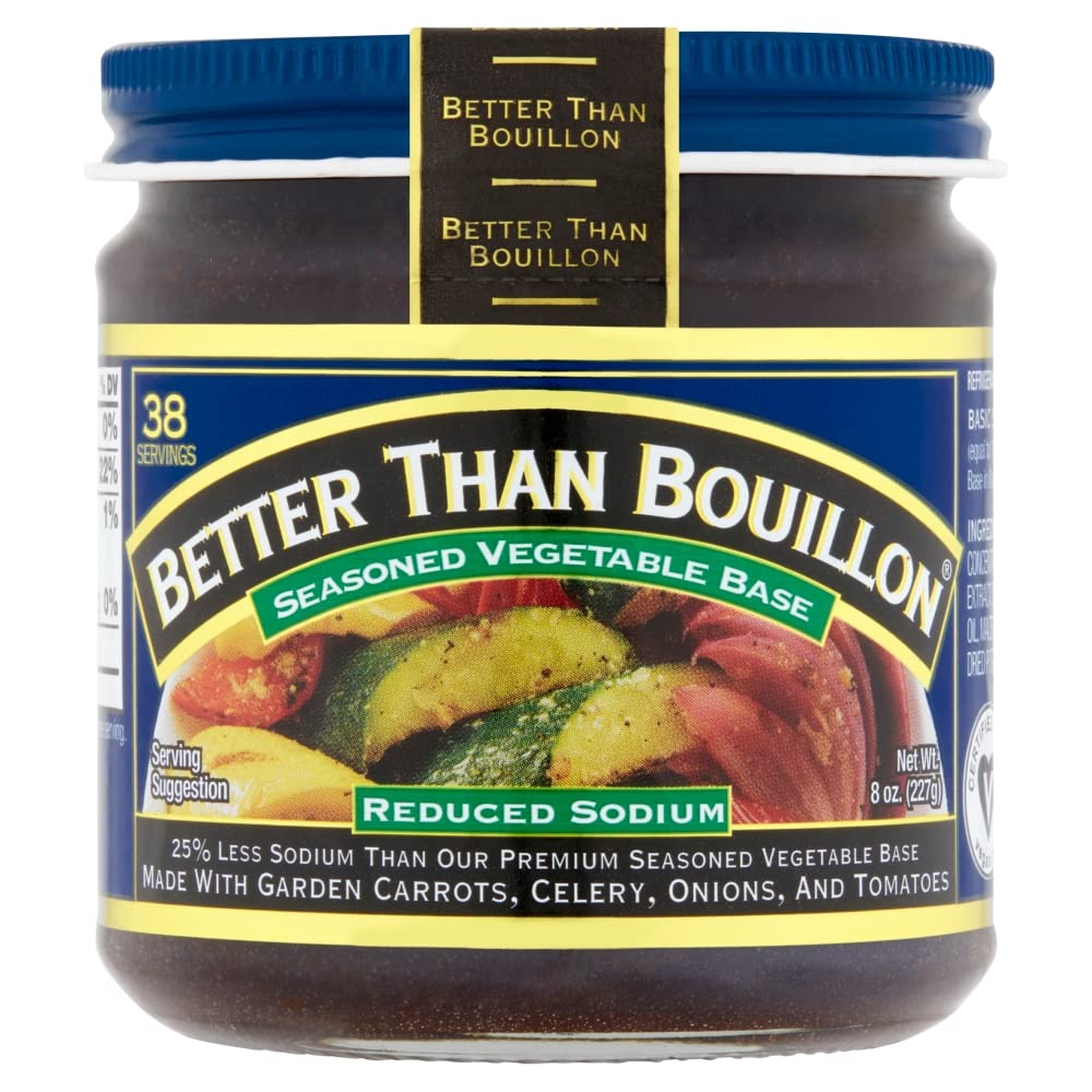 Superior Touch Better Than Bouillon reduced sodium vegetable base, 8-oz. glass.