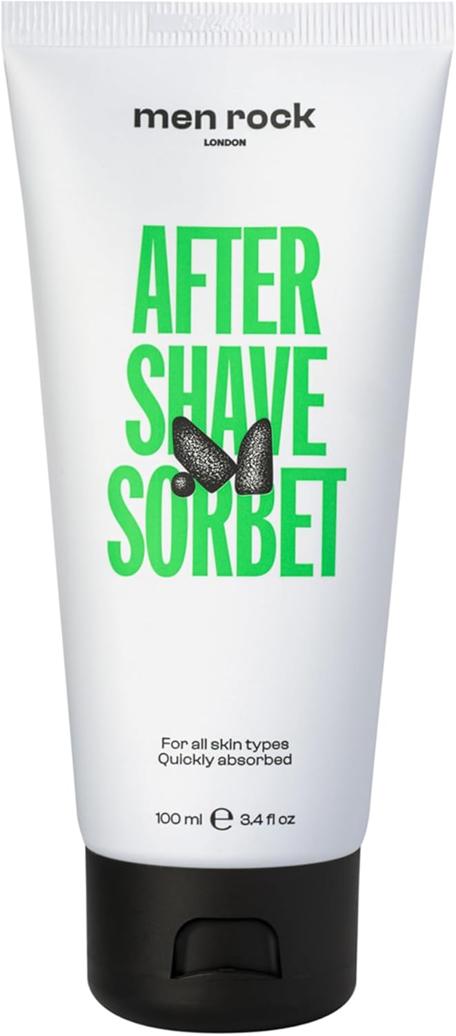 Men Rock After Shave Balm Sorbet for Men & Women – Fast Absorbing Body Balm for Ingrown Hair, Razor Bumps & Burns – Relief After Shaving & Waxing – Fresh Melon Scent – 100ml