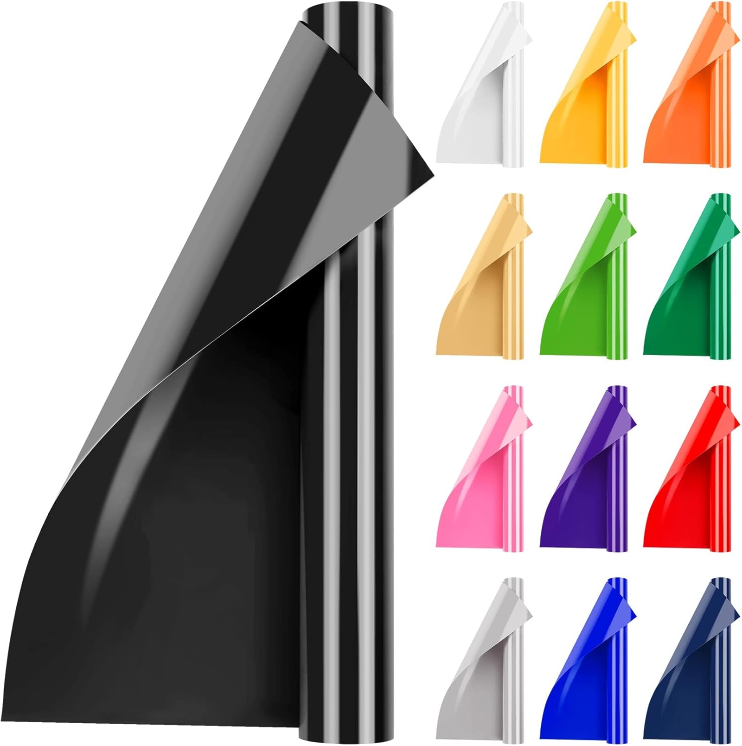 Artcut Iron On Vinyl, 12" x 3ft Heat Transfer Vinyl for Fabric, Shirts, Clothing, Bag(Black)