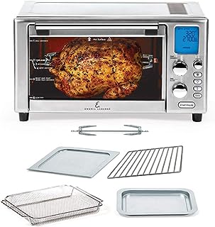 Emeril Lagasse Everyday 360 Stainless Steel Air Fryer, 360° Quick Cook Technology, XL capacity, 9-in-1, 12 Pre-Set Cooking Functions including Bake, Rotisserie, Broil, Pizza, Slow Cook, Toaster