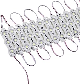 REXTiN Super Bright 200pcs 3 LED Module Storefront Lights White 5630 5730 SMD Waterproof Decorative Light for Letter Sign Storefront Advertising Signs with Tape Adhesive Backside（White）