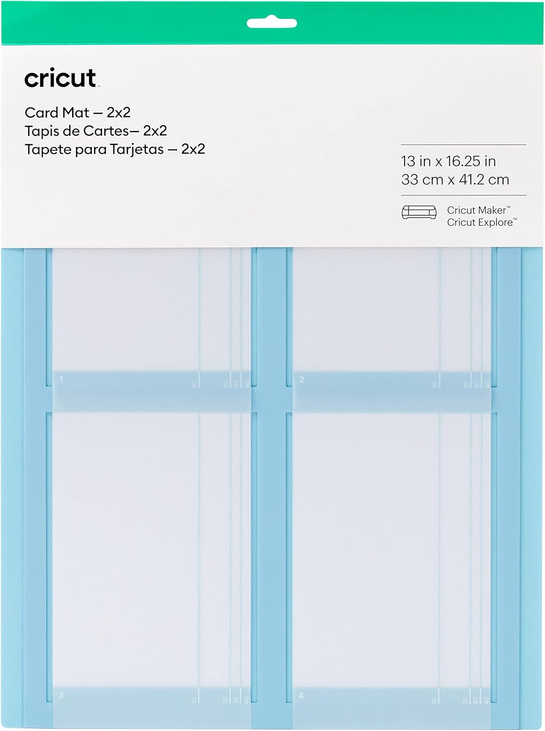 Cricut Unisex Adult Card Mat, Compatible with all Card Sizes, Create custom cards with Cricut Maker and Cricut Explore machines, 2 x 2