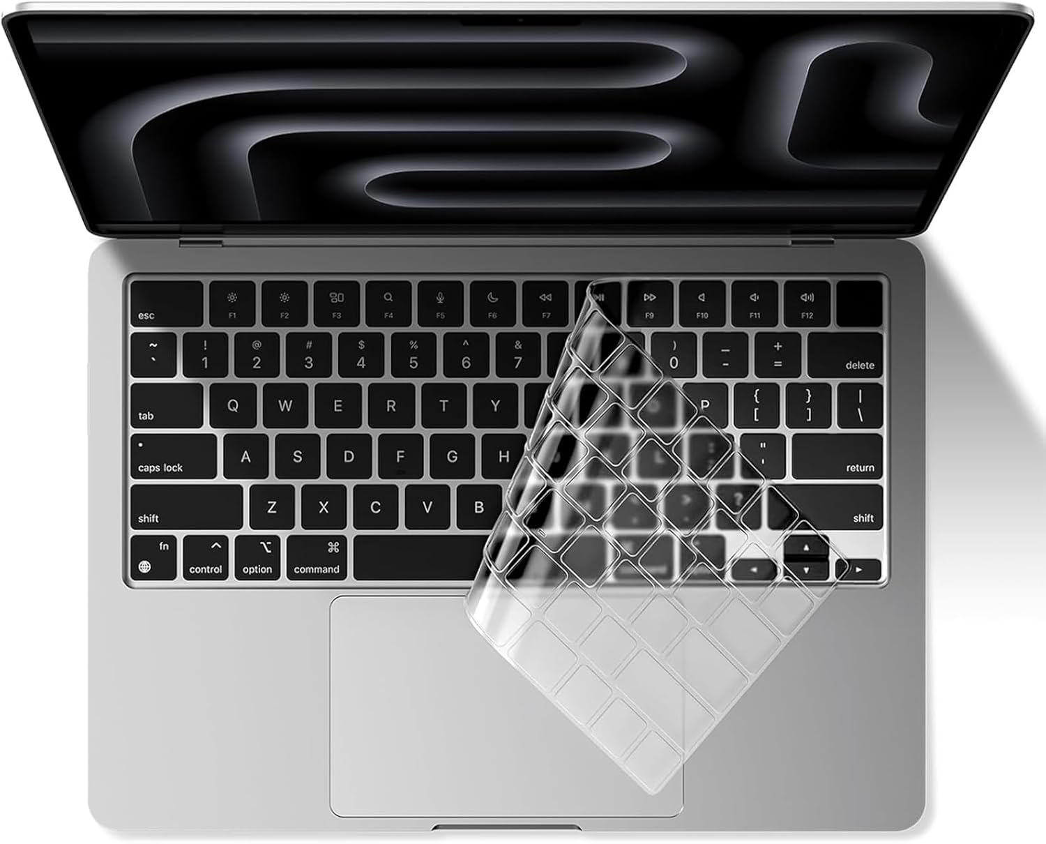 EooCoo Premium Keyboard Cover Skin Ultra Thin Protector Compatible with 2025-2021 MacBook Air 15" 13.6" M4 M3 M2 Chip, MacBook Pro 14" 16" M4 M3 M2 M1 Pro Max Chip, Clear