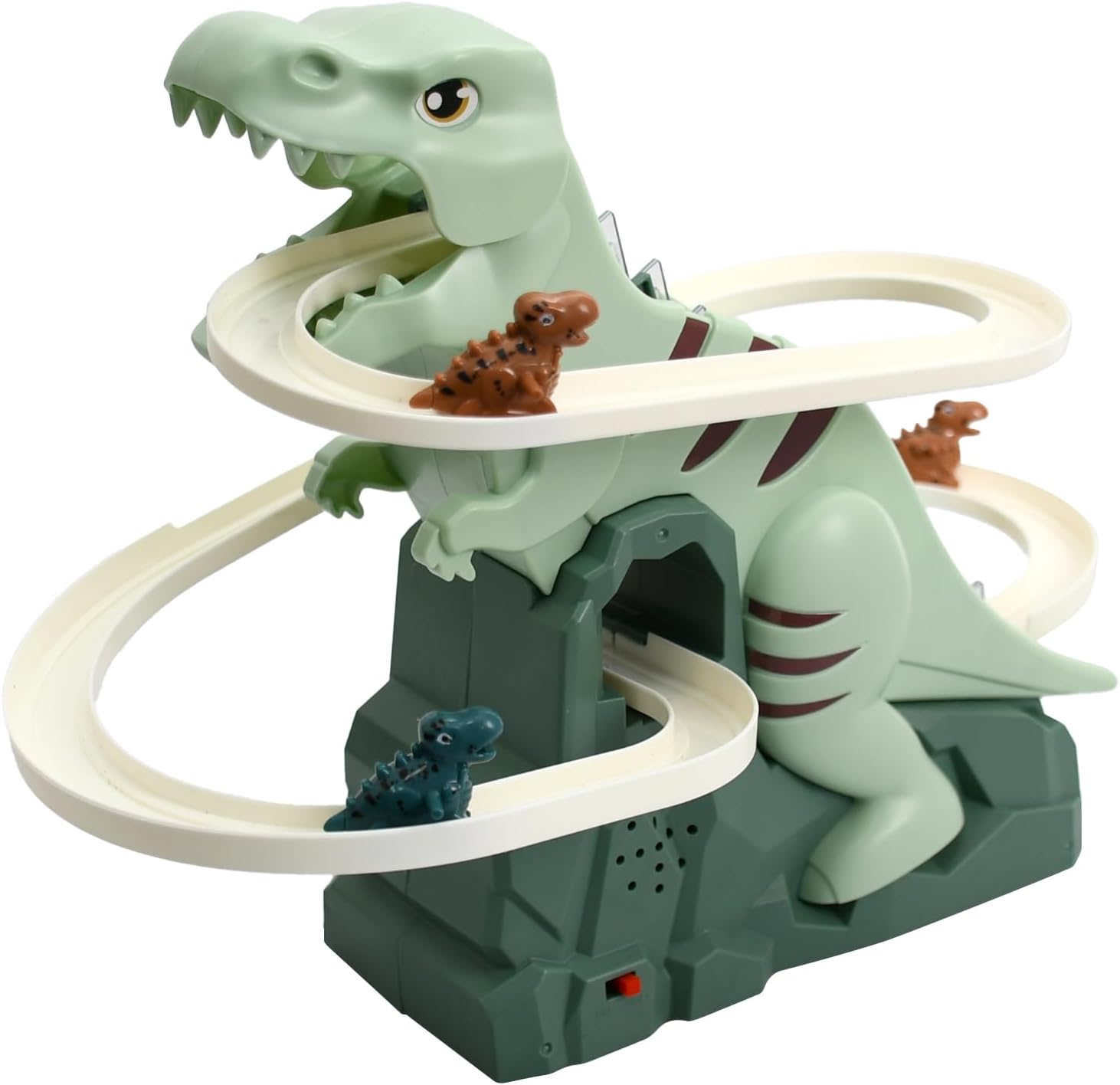 Dinosaur Toy Children Dinosaur Climbing Stairs Fun Dinosaur Race Track Electric Dinosaur Track Set with Lights and Music Christmas Birthday Gift