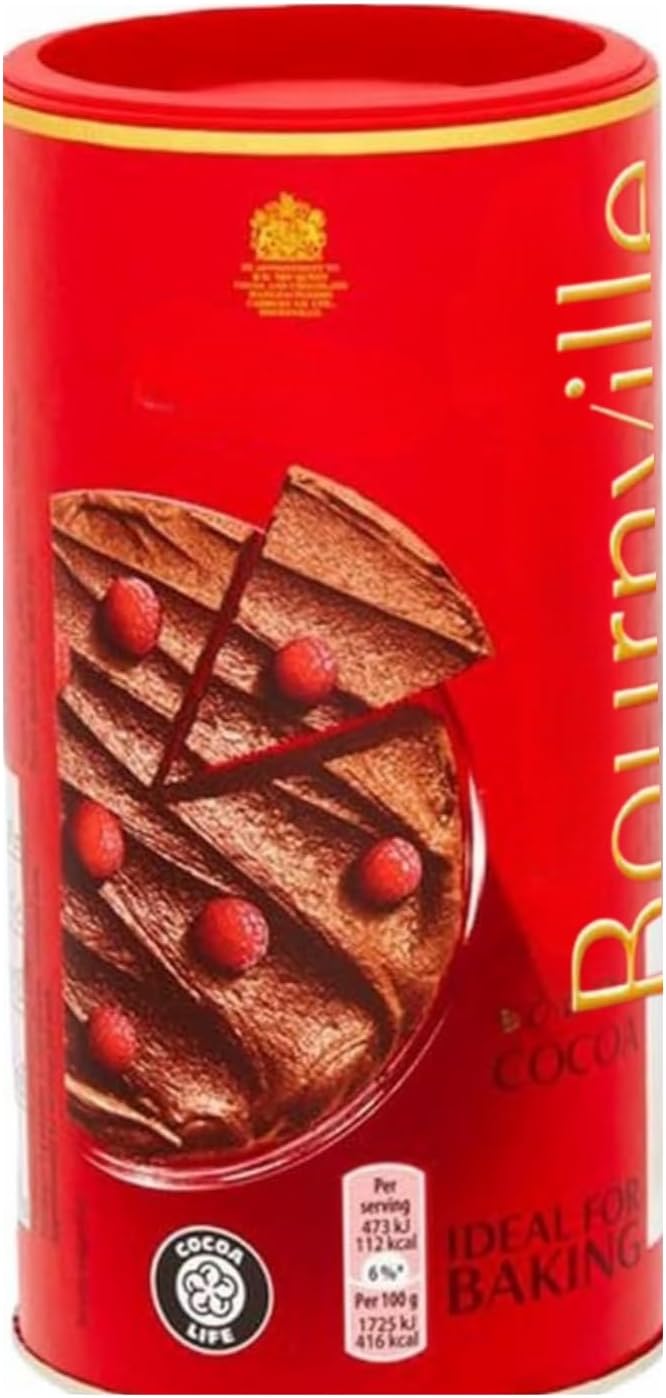 Bournville Cocoa Powder 250g Pack of 1 Unsweetened Instant Hot Chocolate Drink Beverage Cake Muffin Baking Cooking Mix with Welari Thank You Card | (1pack) (250g)