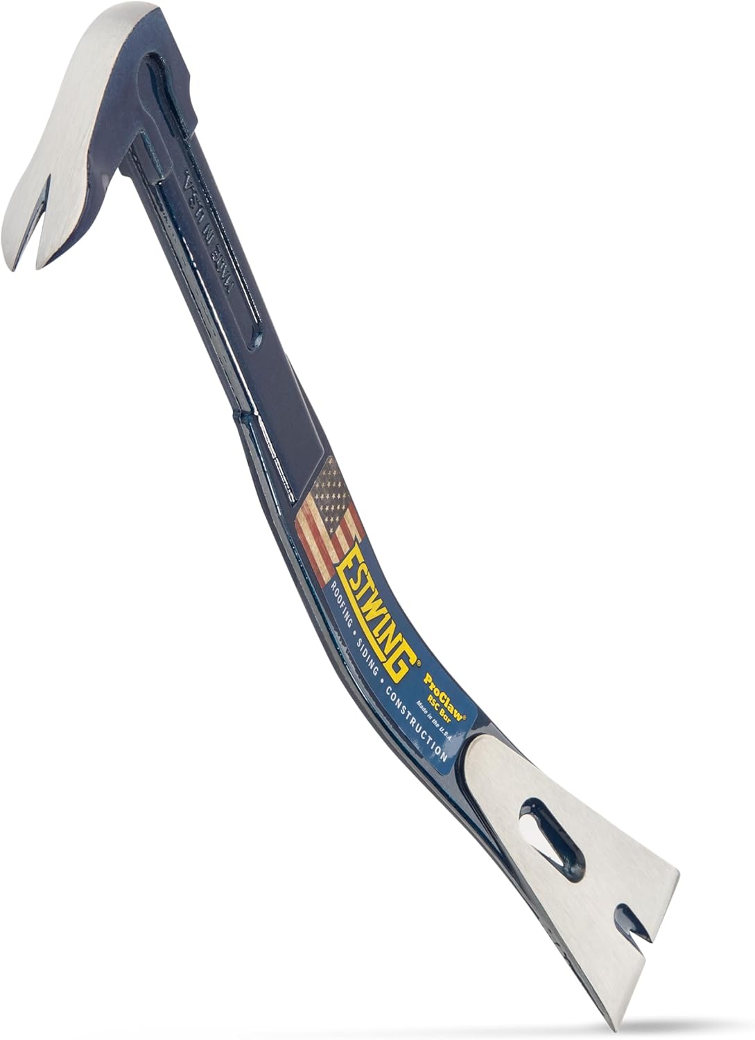 Estwing Pro-Claw Pry Bar - 16" 3-in-1 Roof/Siding/Construction Tool with Nail Puller & Pry Blade - RSC