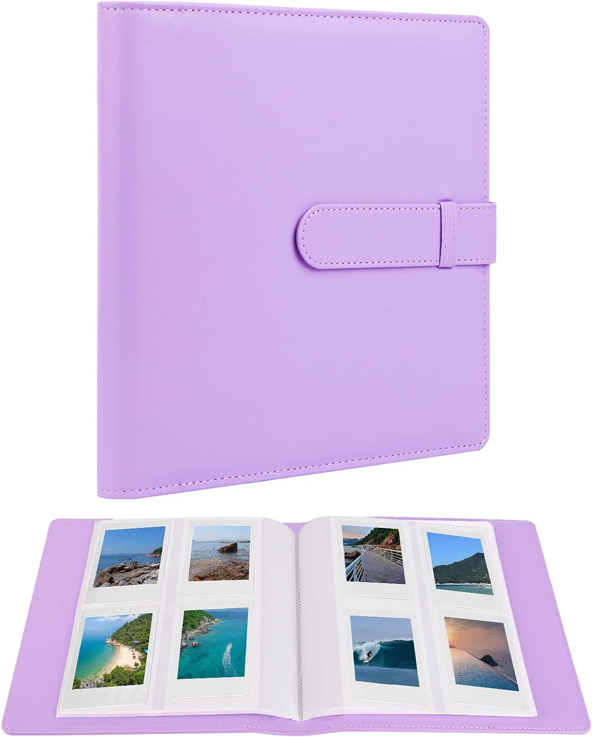 256 Pockets Photo Album for Fujifilm Instax Mini 12 11 9 99 8 7 40 Evo Instant Camera,Picture Book for Polaroid Snap/PIC-300/Z2300 and kodak 2x3 Film (Lilac Purple)