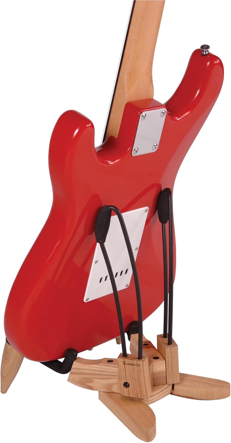 Kinsman Wooden A-Frame Electric Guitar Stand
