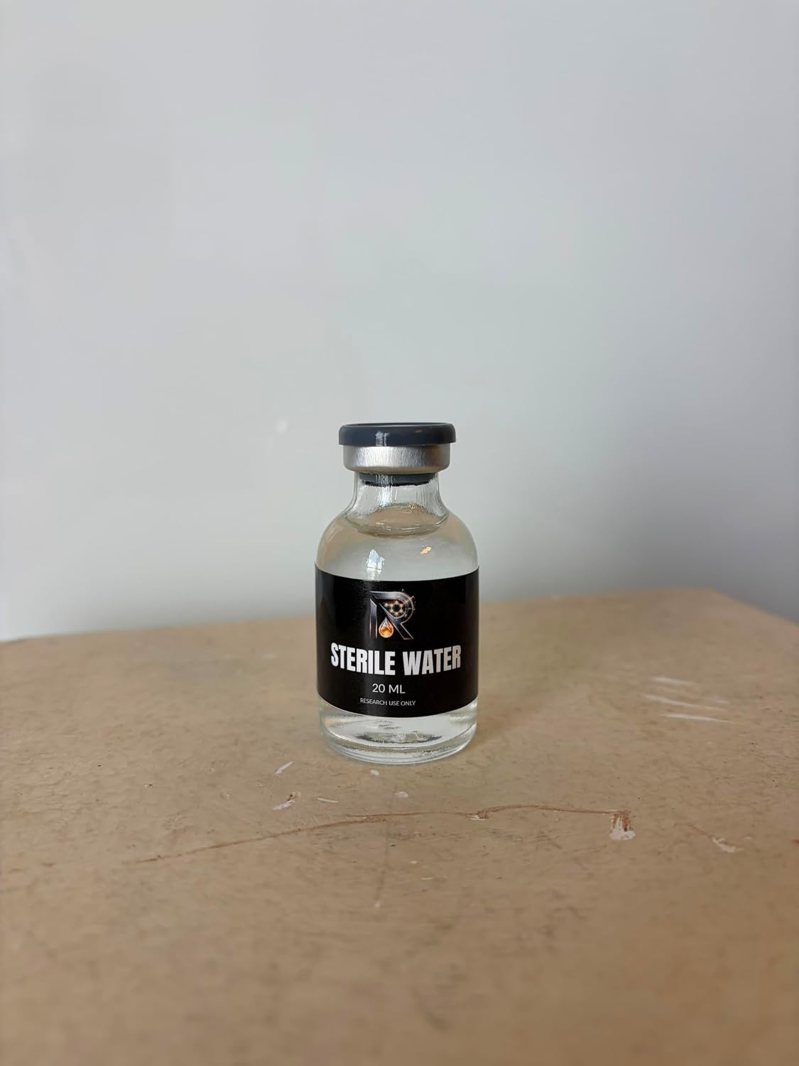 Sterile Water for Laboratory & Research Use - 20ML Glass Vial, Rubber-Stopper Crimp Seal, Research Use Only - 2 Pack
