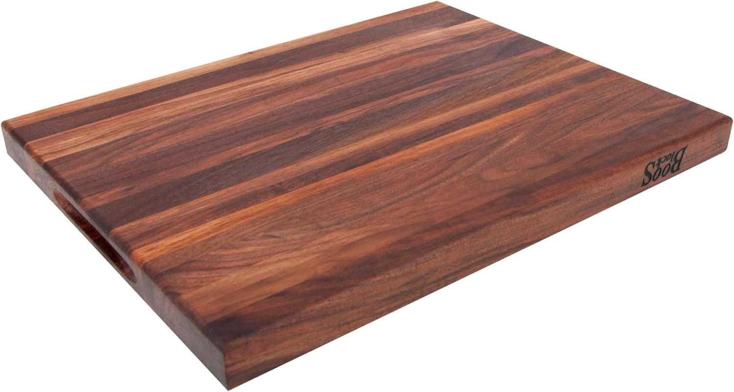 John Boos WAL R03 Edge Grain Reversible Cutting Board Chopping, Walnut Wood
