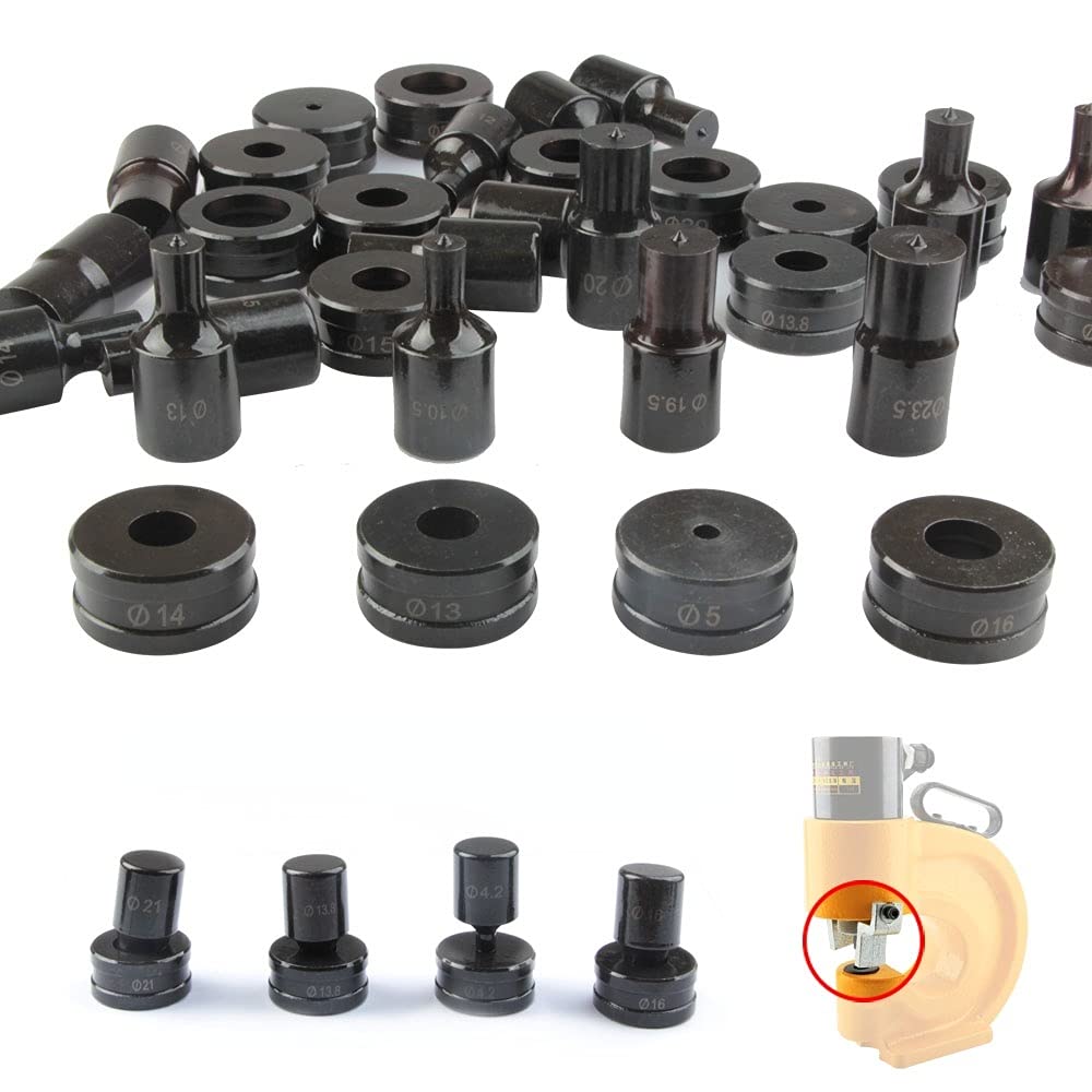 Hydraulic Punching Round Die for CH-70 (13.5mm, Black, Metal Handle, Hole Punch)