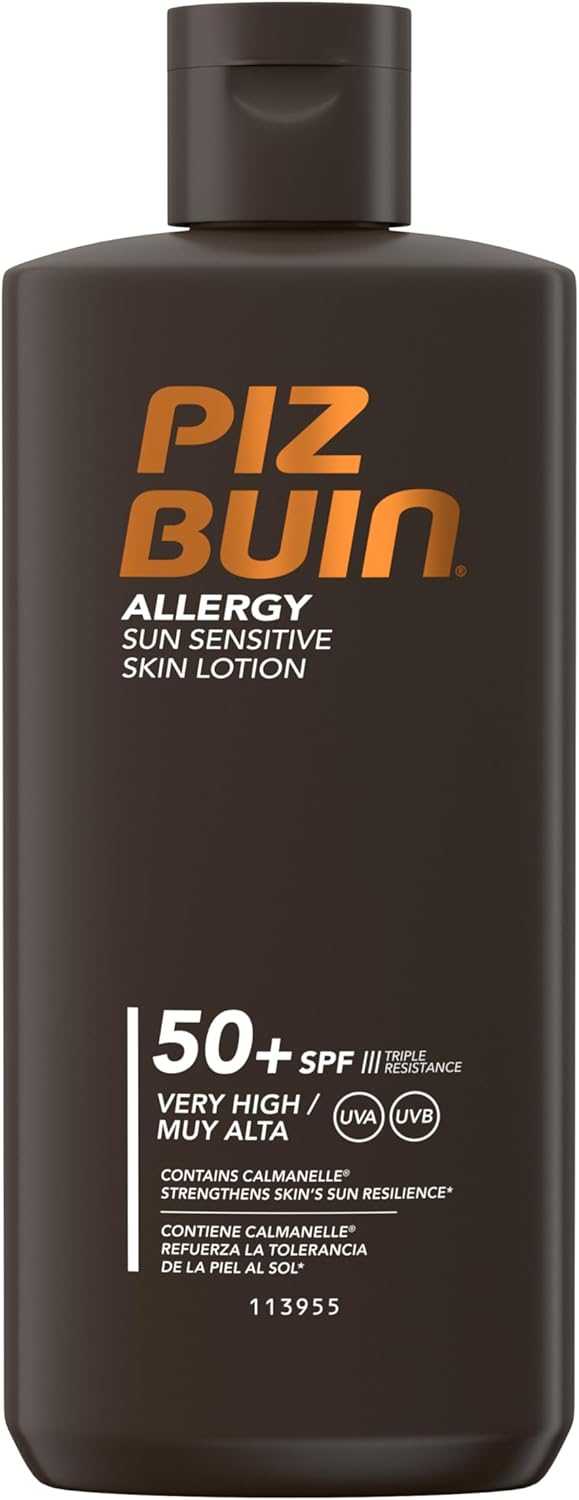 Piz Buin Allergy Sensitive Skin Sun Cream SPF50+ Moisturiser, 200ml