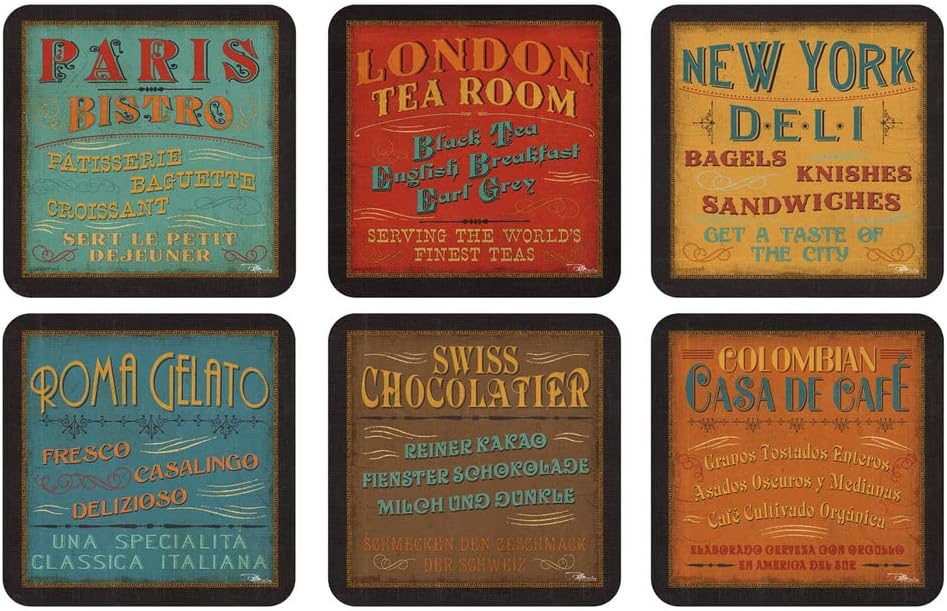 Pimpernel Lunchtime Coasters, Set of 6