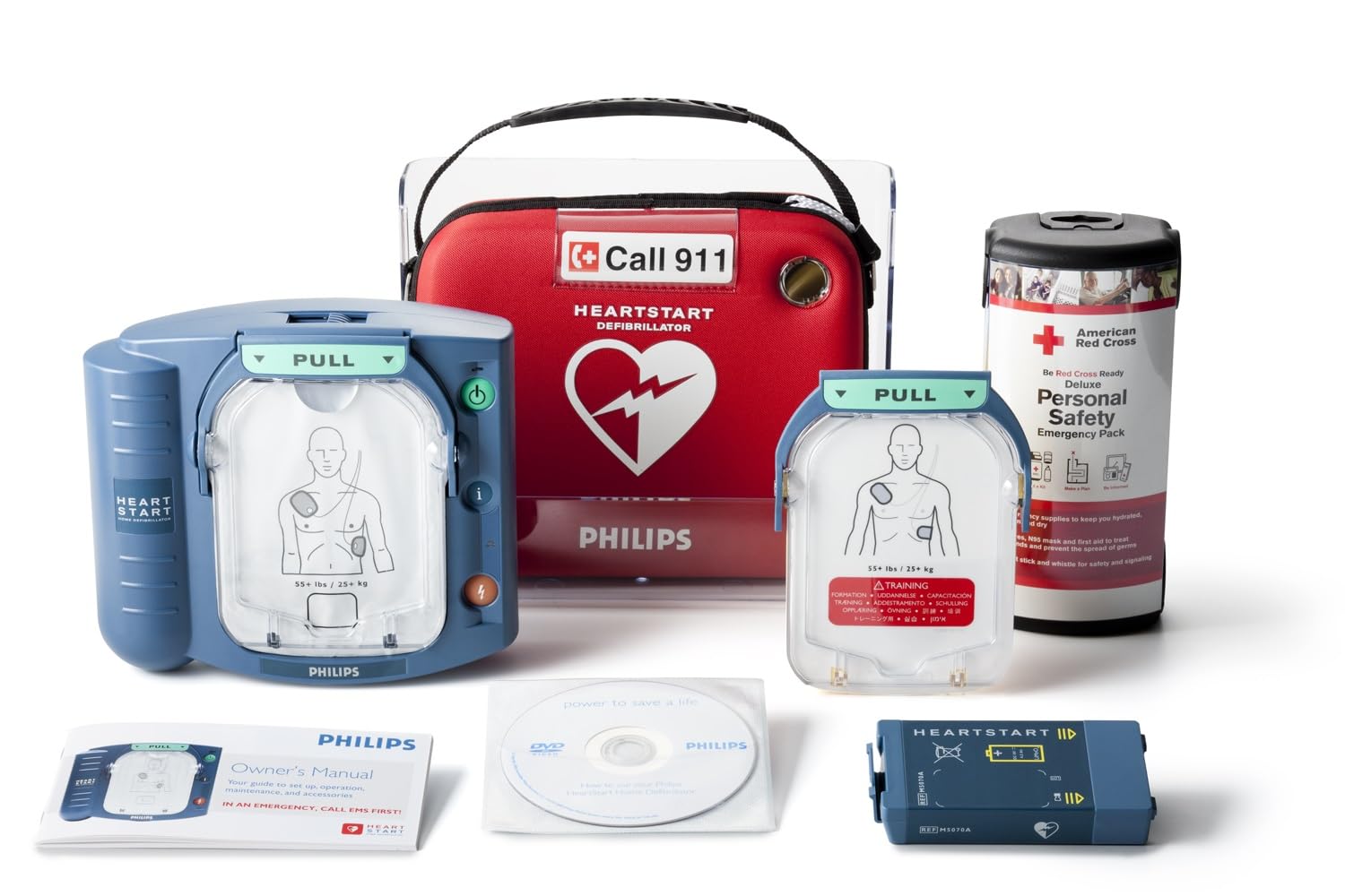 Philips HeartStart Home AED Defibrillator, Value Package M5068A-C04