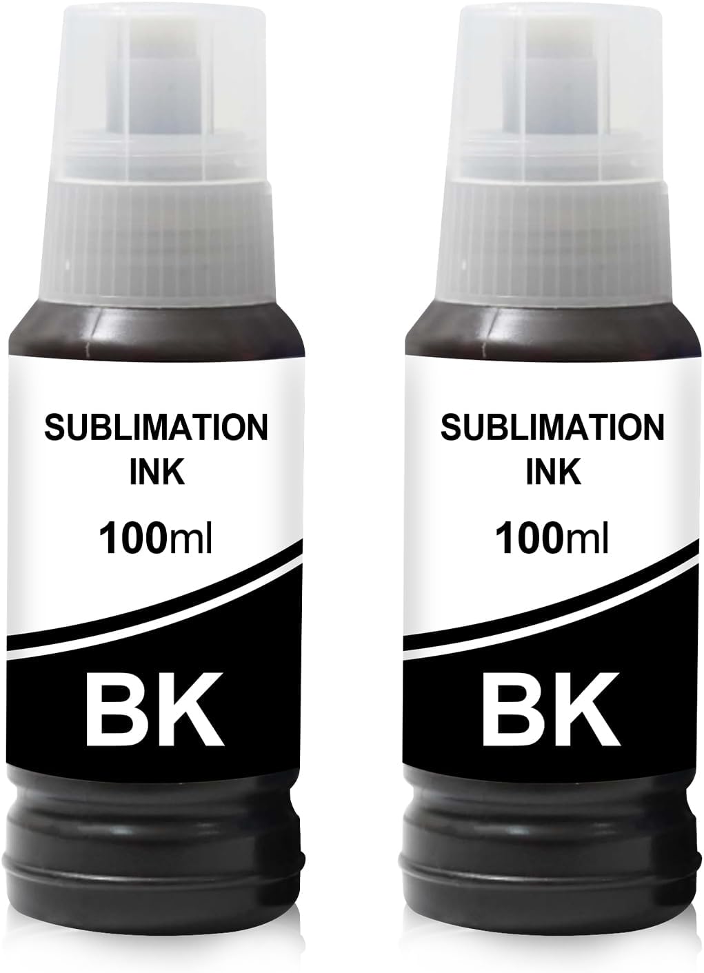 Yongairuink 200ml Black Sublimation Ink for EPS ET2400 ET-2720 ET-2760 ET-2800 ET-2803 ET-2850 ET-4800 ET-15000 ET-3760 Inkjet Printer Heat Press on Mugs T Shirts Pillows (2 Black)