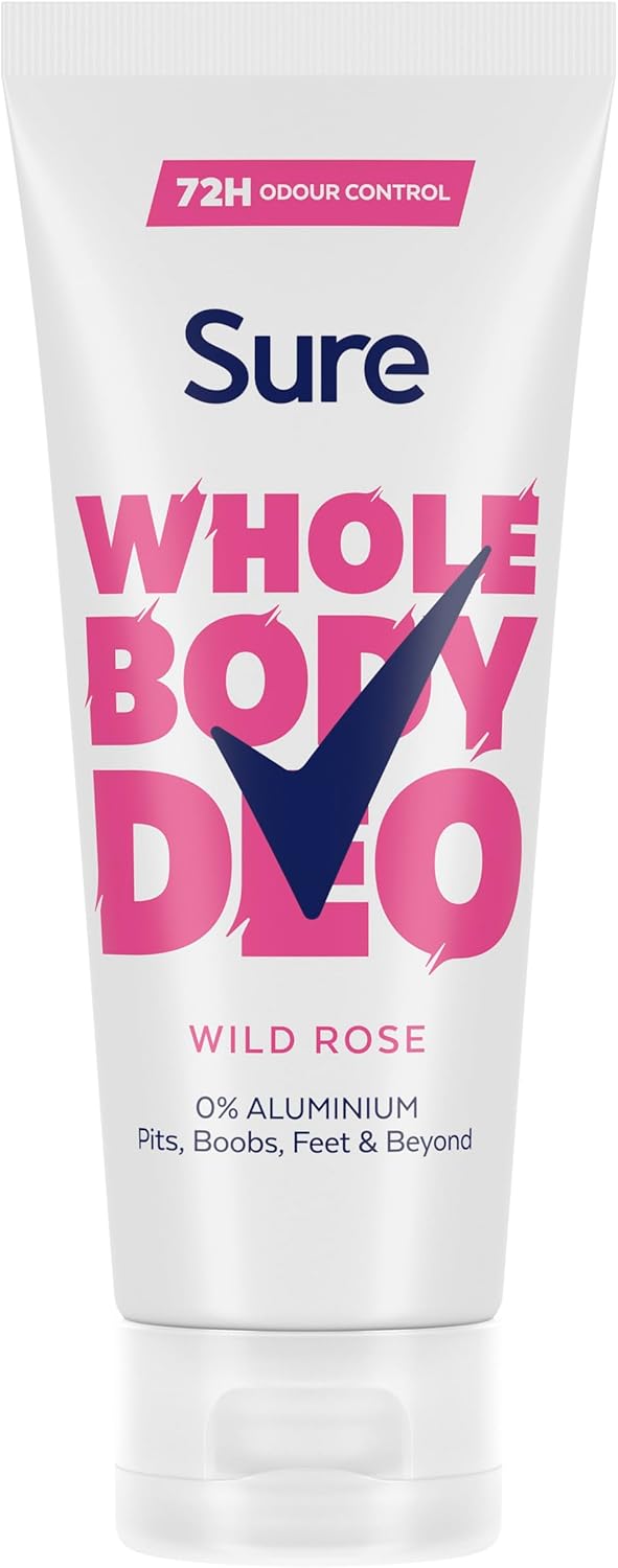 Sure Wild Rose Whole Body Deodorant Women's Deodorant Cream with a fresh & floral fragrance for 72 hour odour control 75 ml