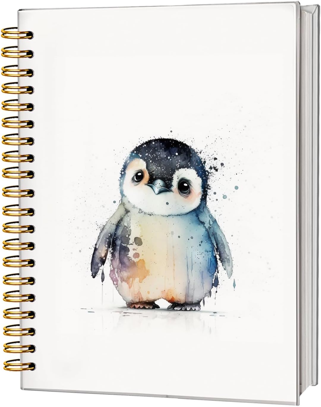 Baby Penguin Cute Notebook Journal, Penguin Gifts, Cute Notebooks for Women Girls Penguin Lovers, College Ruled Hardcover Spiral Notebook Journal for Work Notes Journaling 5.5x8.3