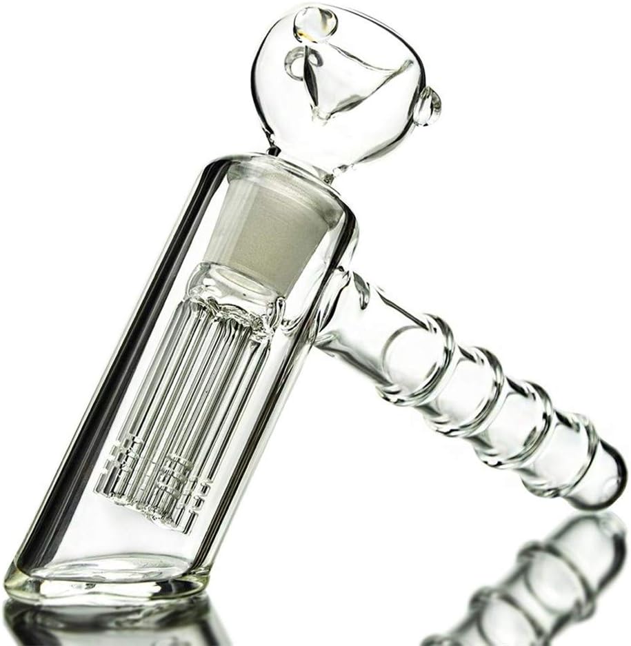 RORA Glass Bongs Water Pipes hammer 6 Arm perc recglass percolator bubbler 18.8mm Glass Bongs matrix Handmade pipes Mini recycler Glass Waterpipe