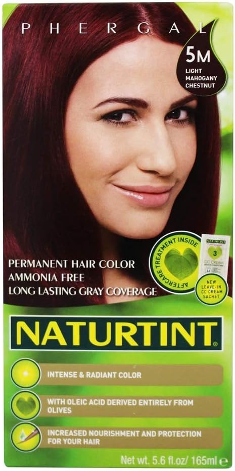 Naturtint Permanent 5M Light Mahogany Chestnut 165ml (Packaging may Vary)