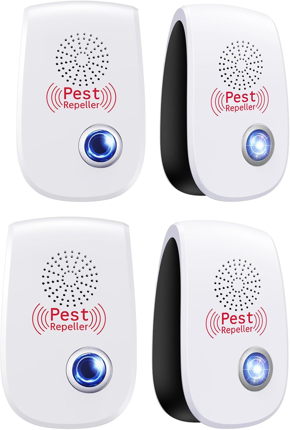 Ultrasonic Pest Repeller, Plug In Ultrasonic Rat Repellent, Mosquito Repellent, Pest Control for Spider, Cockroach, Flies, Rodent (04WHITE)
