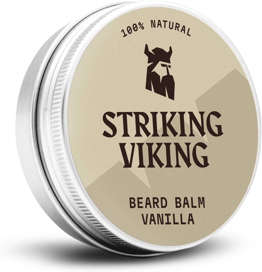 Striking Viking Beard Balm for Men – Light Hold, Vanilla, 60 g - Leave-in Beard Conditioner with Shea Butter, Tea Tree, Argan & Jojoba Oils - Smooth, Shape, Moisturise & Soften Coarse, Dry Facial Hair