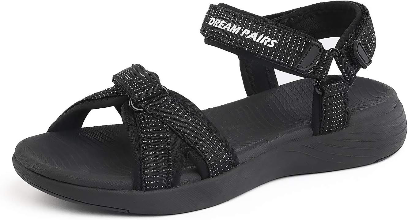 DREAM PAIRS Women's Outdoor Sport Sandals Summer Walking Comfortable Sandals Casual Beach Sandals