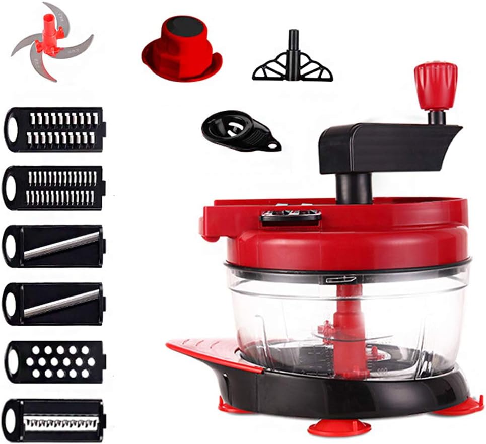 SHMB Fruit and Vegetable Chopper Multifunctional Kitchen Manual Grinding Tool 12 in 1 Cut vegetables and meat/stir-fry ingredients/mixed dishes, etc.
