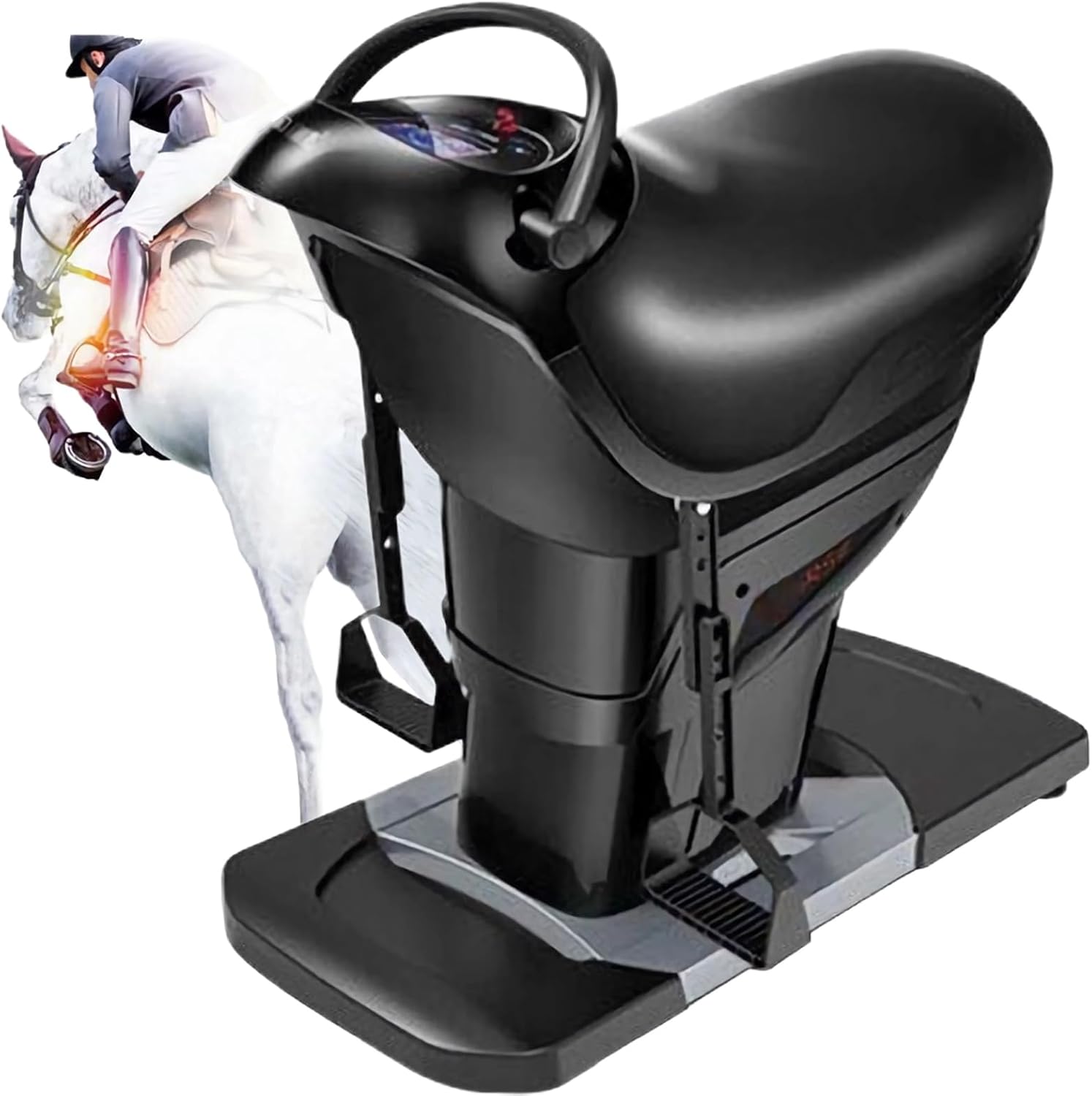Fitness Horse Riding Machine, 3D Simulation Abdominal Machine, 20 Speeds with Safety Switch, Fat Burning Shaping, Aerobic Fitness Equipment for Waist, Legs, Hips, Capacity 330lbs