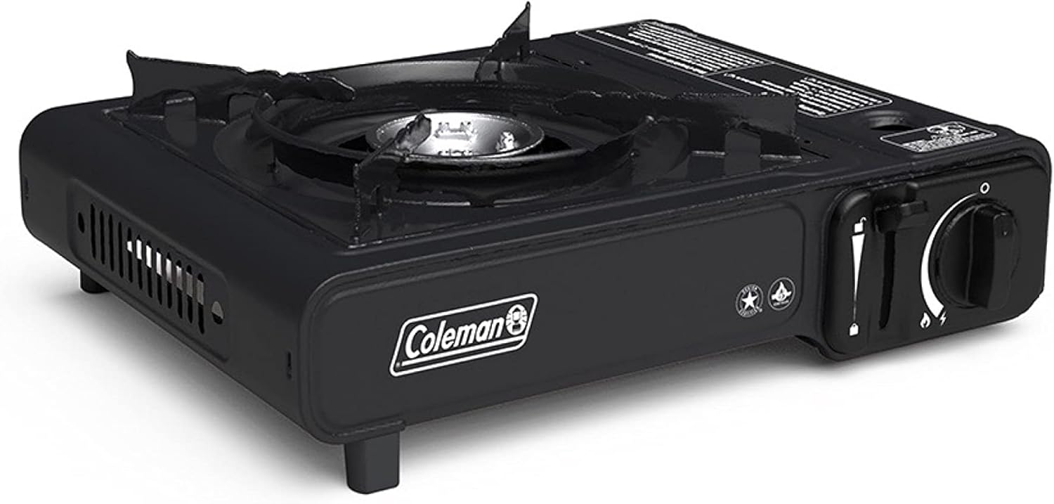 Coleman Classic 1-Burner Butane Stove, Portable Camping Cooktop with Carry Case & InstaStart Ignition, Adjustable Burner with 7650 BTUs of Power for Camping, Grilling, Tailgating, & More