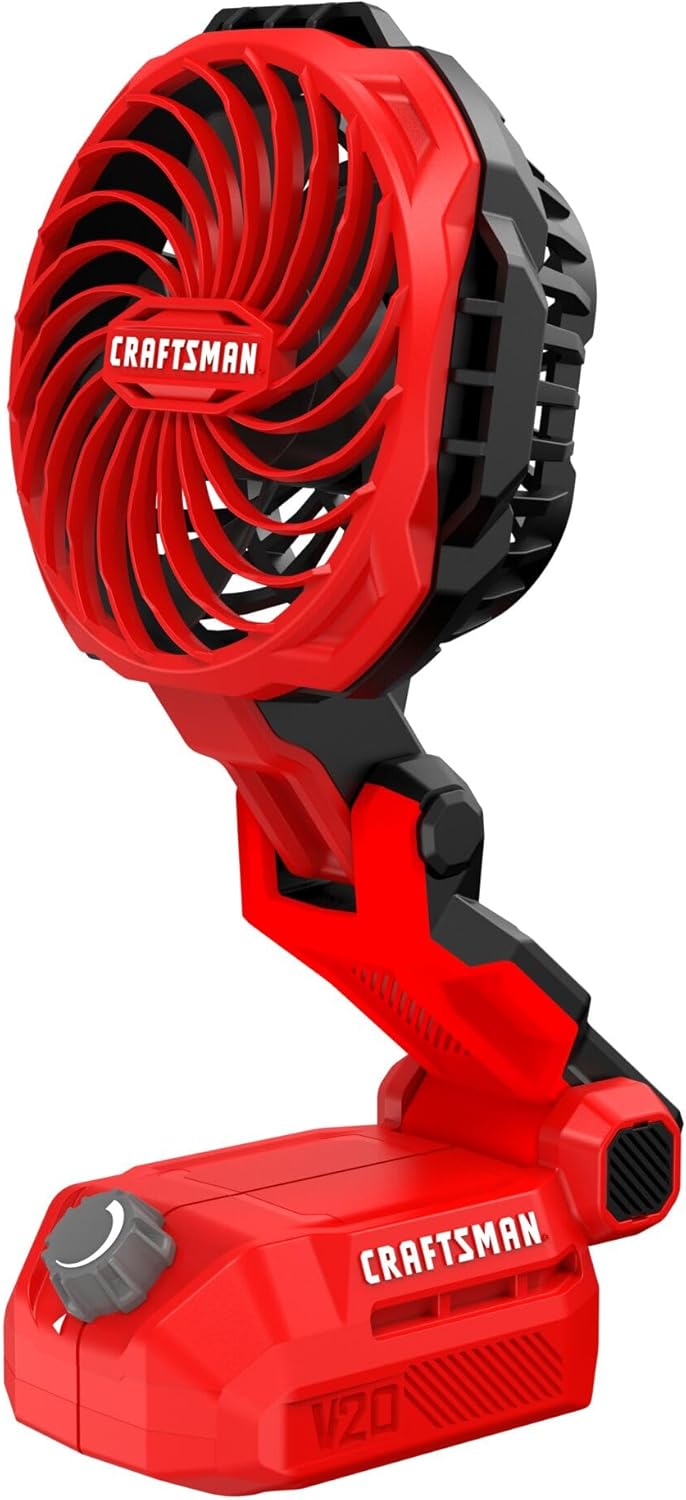 CRAFTSMAN V20 Cordless Personal Fan, Compact and Collapsible, Bare Tool Only (CMCE010B)