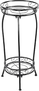 Plant Stand Indoor Outdoor，Tall Black Metal Rustproof Stable Plant Stands，2 Tier 27.1 inch Multiple Plant Rack Holder Rack Flower Pot Stand Heavy Duty Plant Shelf