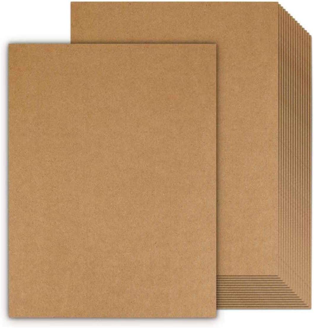 100 Sheets Kraft Paper Brown Card A4, Goefun 230gsm Stock Printer Paper for Invitations, Menus, Crafts, DIY Cards