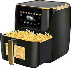 Air Fryer, 8.5Qt Large Family Size, 8-in-1 Function Digital Touch Screen, Easy Viewing Windows, 1750W Fast Air Frying up to 400℉, Auto Shut Off, Nonstick and Dishwasher-Safe Basket