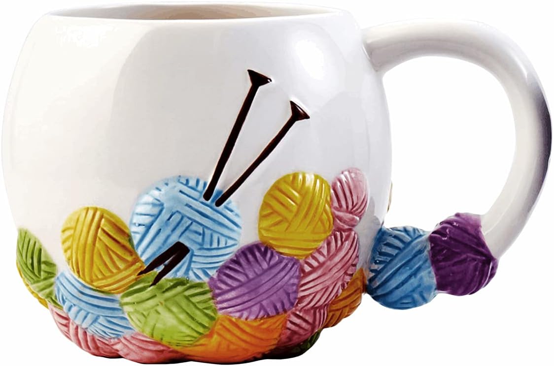 Sew Thirsty Novelty Knitting Yarn Mug - Sewing Birthday Office Cup Drink Gift