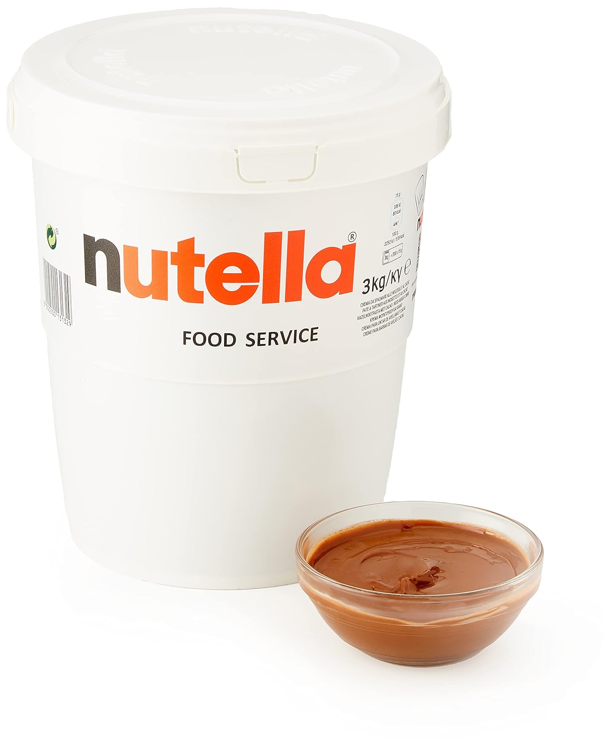 Ferrero Nutella Chocolate Hazelnut Spread 6.6 Lbs (3kg) Tub [The Original Authentic Import from Italy]