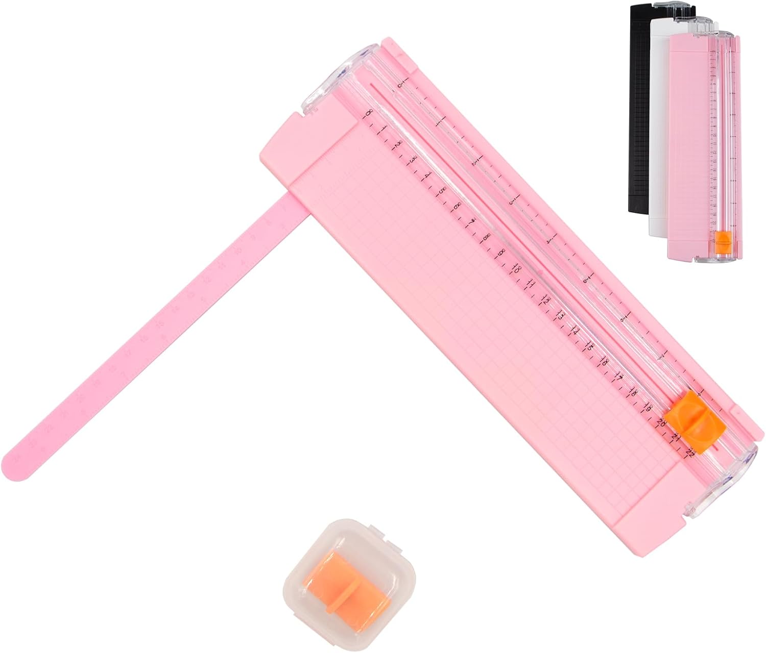 Mini Paper Cutter, Portable Cutter Trimmer A4 A5 Craft Guillotine Paper Trimmer Scrapbooking Tool for Label Card, Craft Papers and Photos Standard Cutting DIY Scrapbook (Pink)