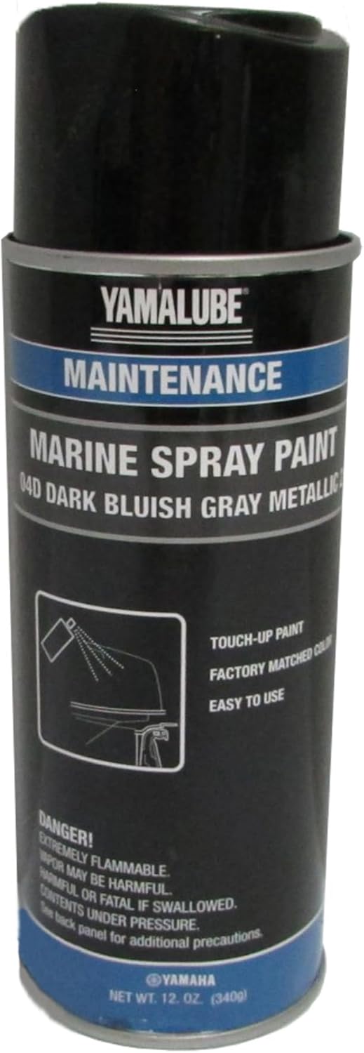 YAMAHA Original OEM Yamalube ACC-MRNPA-IT-4D Marine Spray Paint Yamalube OEM, Dark Bluish Grey Metallic, (1) 12 oz Spray Cans…