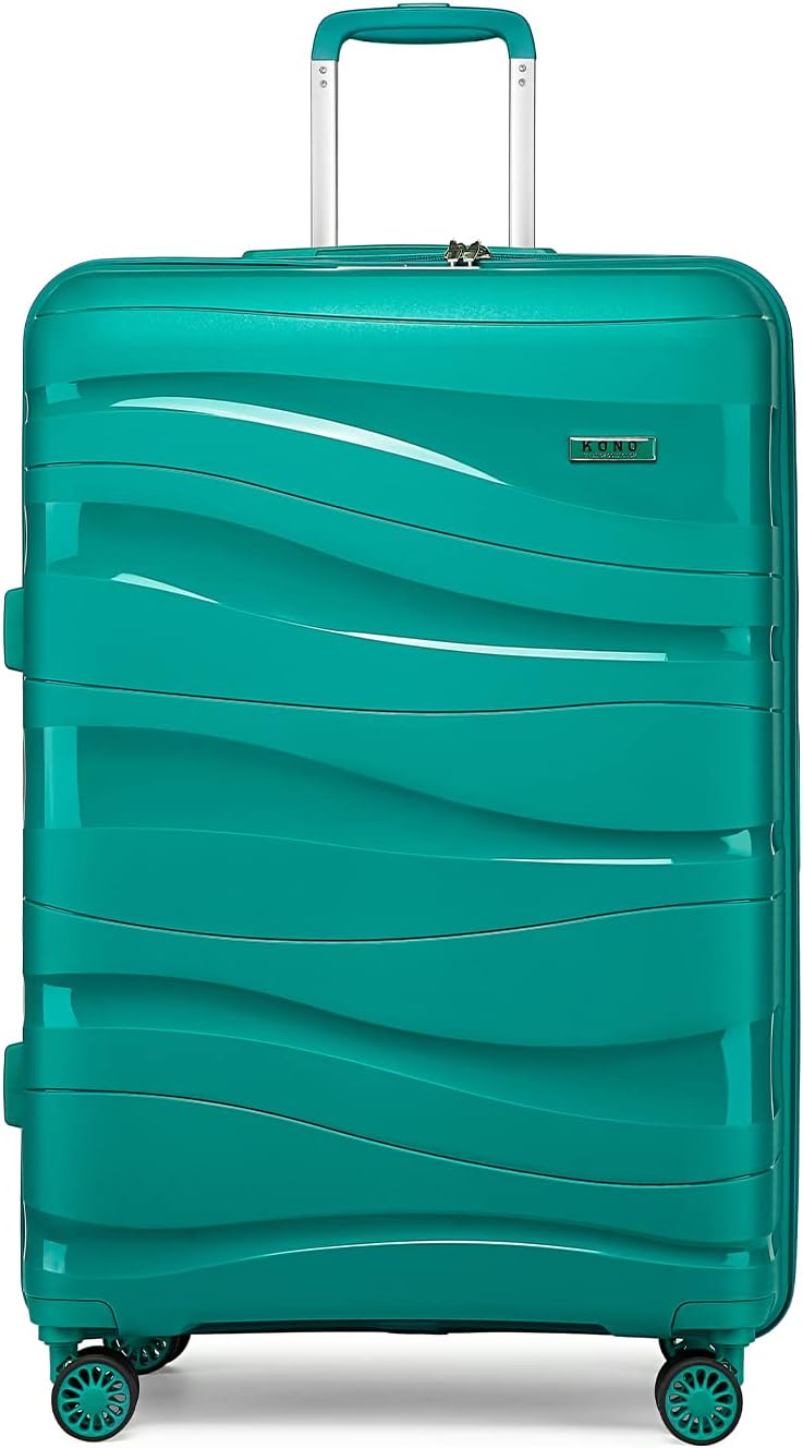 Kono Large Suitcase 4 Wheels Check in Luggage 28“ Lightweight PP Hard Shell Suitcase with TSA Lock