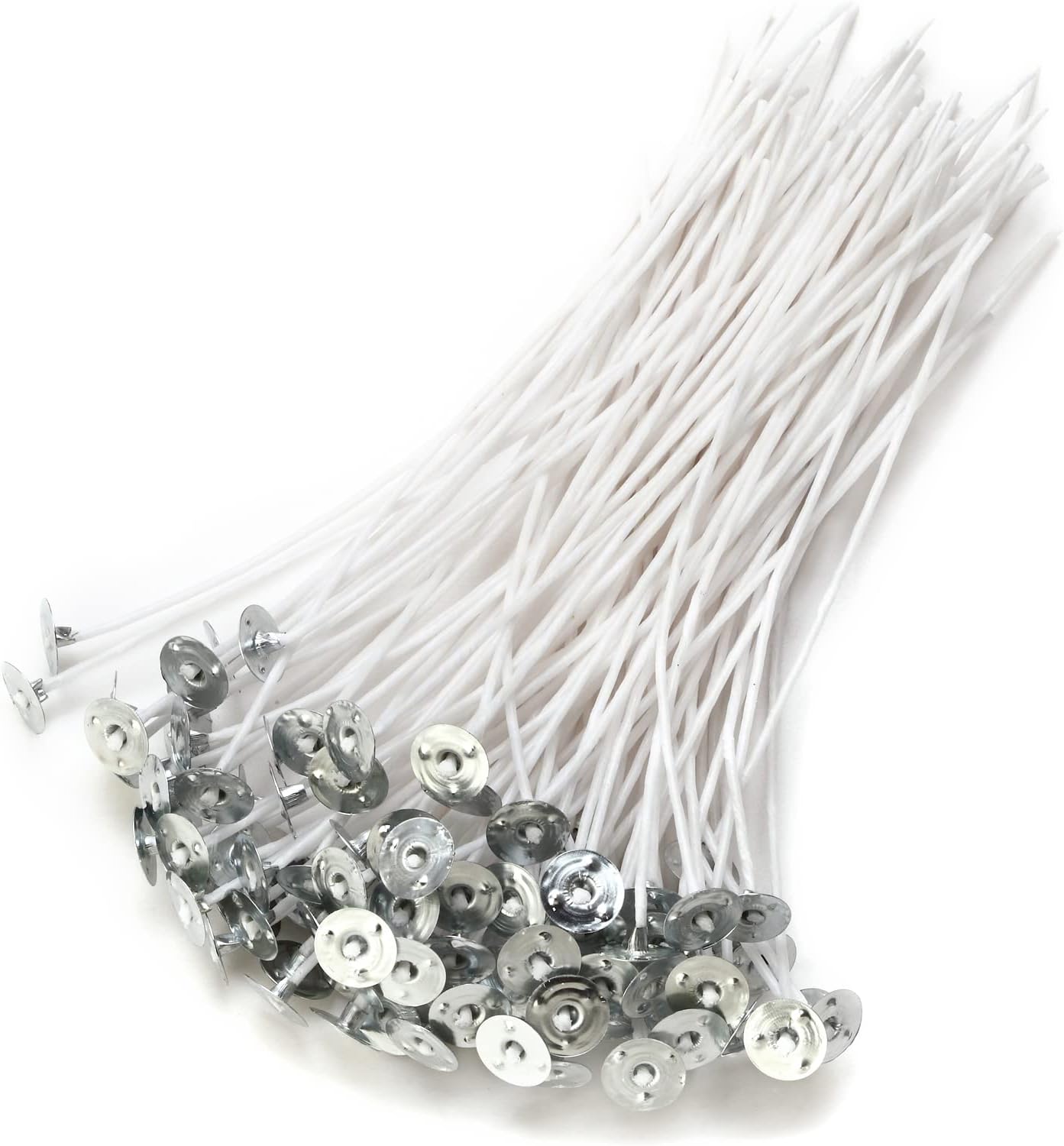 Candle Wick,100 Piece Candle Wicks for Candle Making DIY, 6 Inch Pre-Waxed Cotton Wick with Tabs