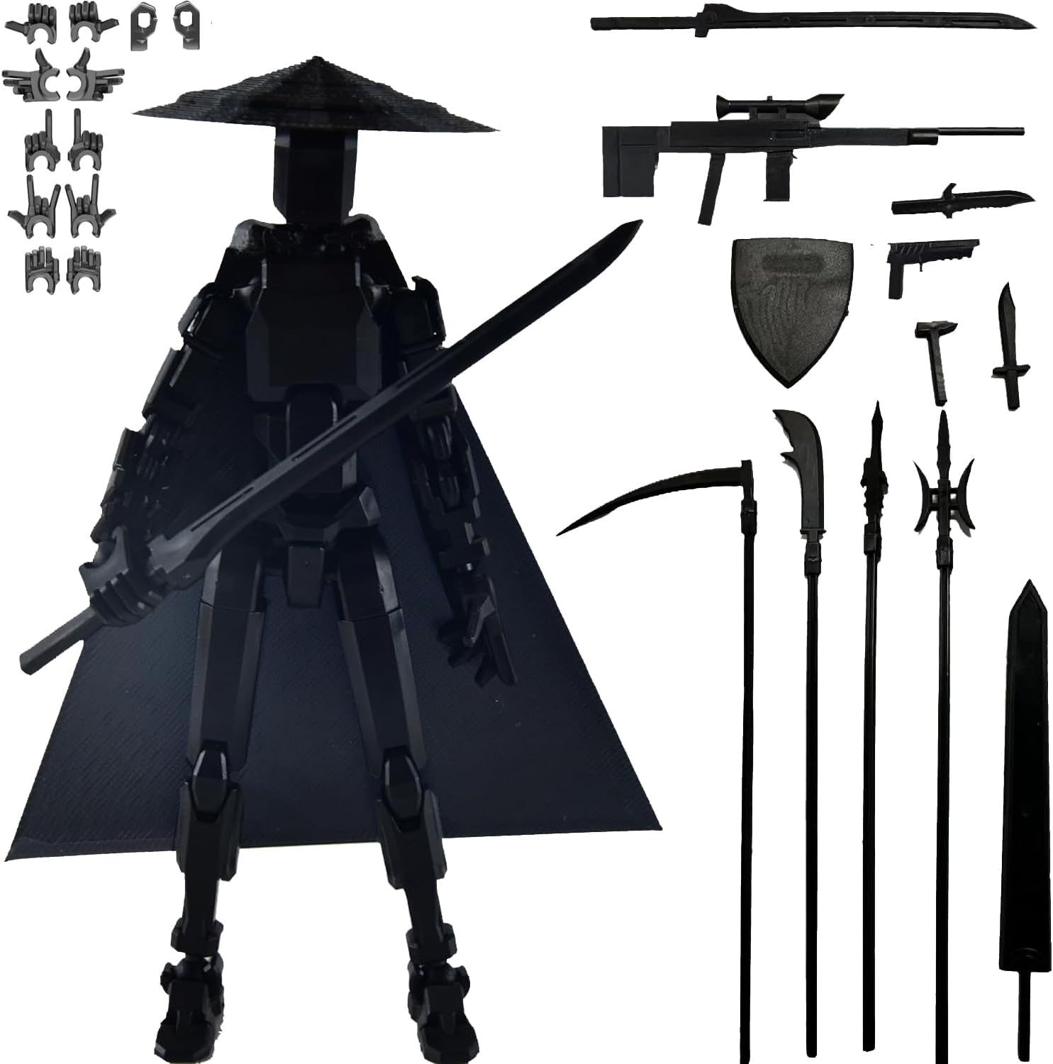 Starnearby T13 Assembly Completed Stick Titan13 Action Figure, 3D Printed Multi-Jointed Movable Lucky13 Dummy 13 Action Figure, Robot 13 Stop Motion Figures Desktop Decoration