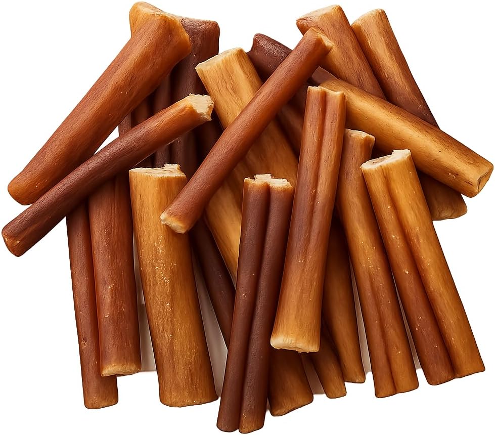 10 x Premium Bully Pizzle Sticks for Dogs – 100% Natural, Long-Lasting Pizzle Chews for Dental Health & Joint Support – High Protein, Low Fat, Odor-Free Dog Treats