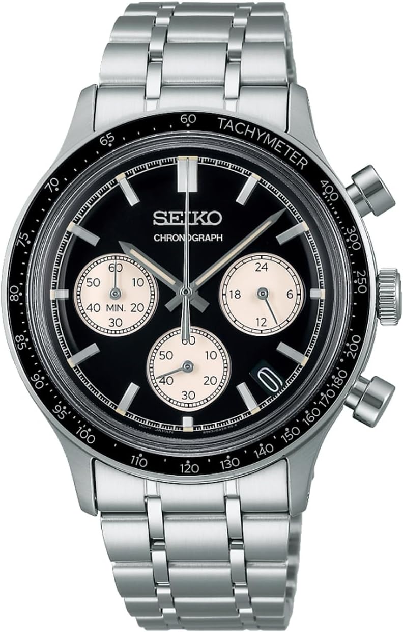 Seiko Racing Sports Chronograph (38.7mm) Black Dial/Stainless Steel Bracelet SSB479P1