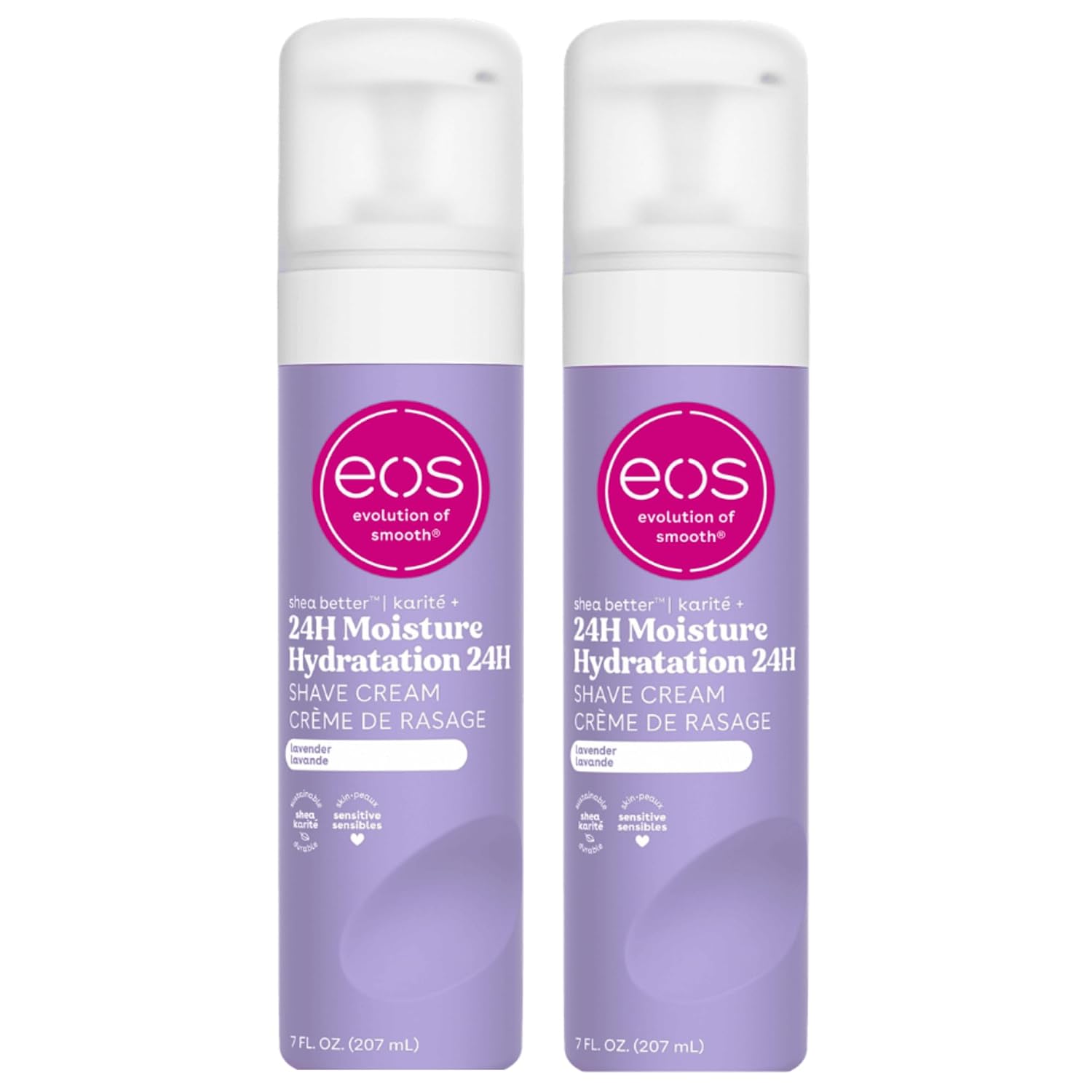 eos Shea Better Shave Cream for Women- Lavender, 7 fl oz, 2-Pack